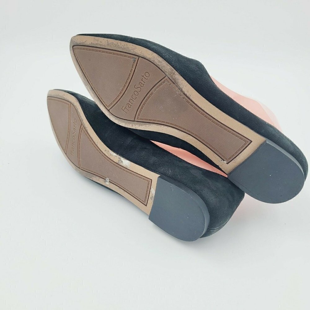 Franco Sarto Shimmy Ballet Flats Black Suede Women's Size 7M - Picture 4 of 7